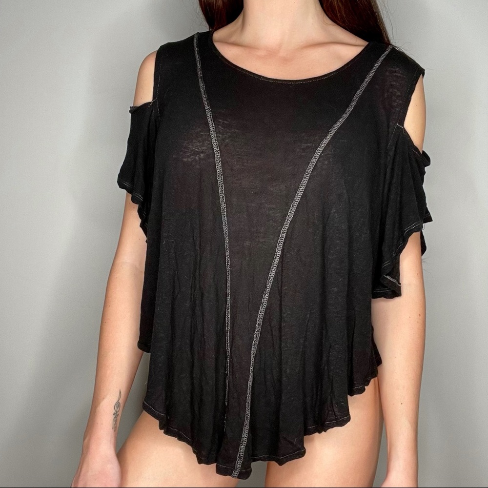 Free People We The Free Size Small Black T-shirt